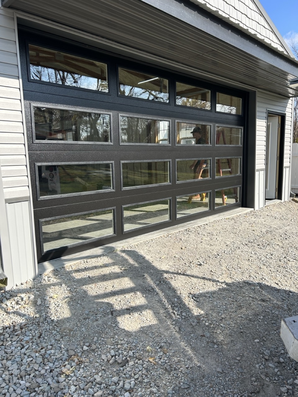 Black Full-View Glass Door